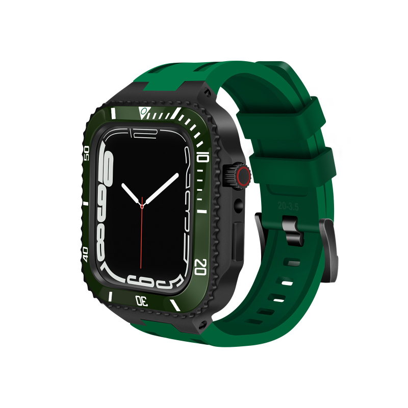 Apple Watch tok integrált pánttal — fém védőhéj az S8 sorozathoz (HUALIMEI)