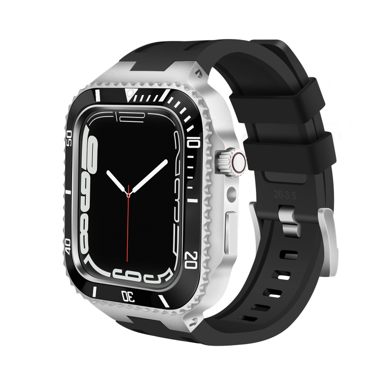 Apple Watch tok integrált pánttal — fém védőhéj az S8 sorozathoz (HUALIMEI)