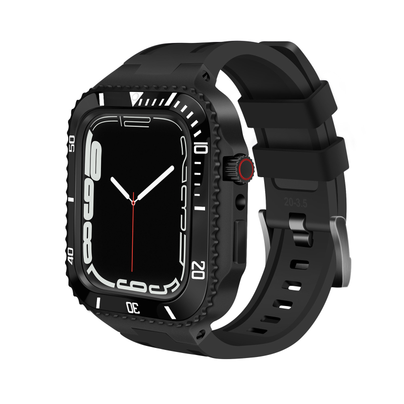 Apple Watch tok integrált pánttal — fém védőhéj az S8 sorozathoz (HUALIMEI)