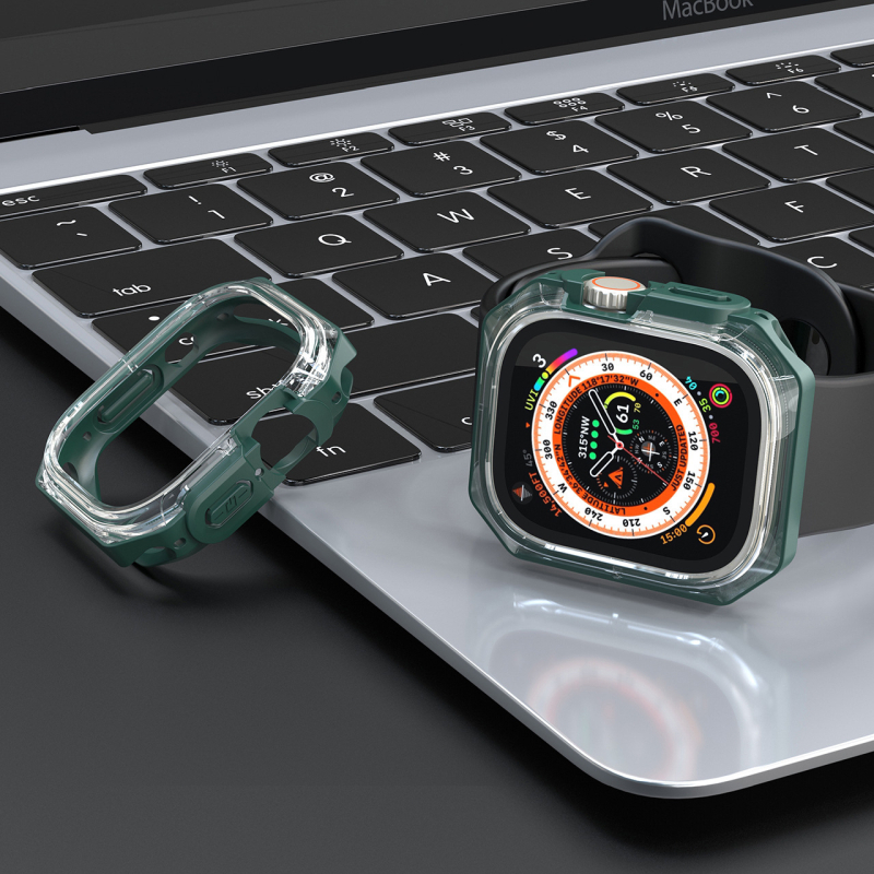 Prozirni dvobojni zaštitni kućište za Apple Watch Ultra 49 mm