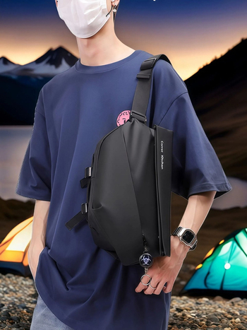 Didden man Мъжка кръчна чанта за през рамо – водоустойчива, против кражба, разширяем капацитет, защита на гръбнака, бизнес стил за пътуване