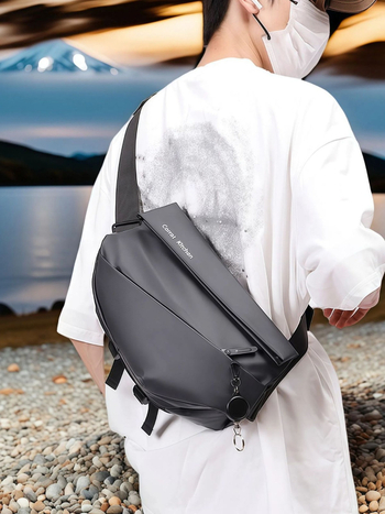 Didden man Мъжка кръчна чанта за през рамо – водоустойчива, против кражба, разширяем капацитет, защита на гръбнака, бизнес стил за пътуване