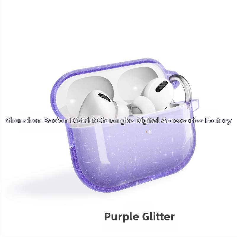 AirPods Pro3 (2025) Glitter védőtok – kemény héj, injektálással gyártott, univerzális, testreszabható