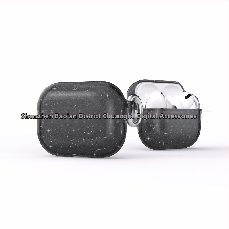 AirPods Pro3 (2025) Glitter védőtok – kemény héj, injektálással gyártott, univerzális, testreszabható