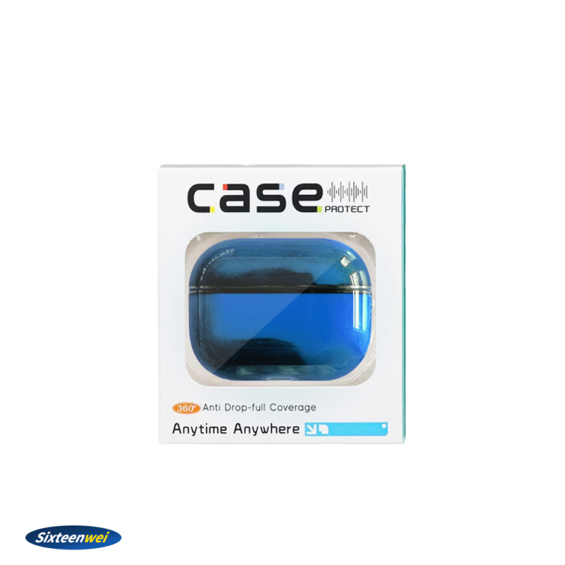 AirPods Pro tok fénylő gyorshomok dizájnnal, univerzális illeszkedés AirPods 1–4 és Pro sorozatokhoz; Anyag: polikarbonát; Gyártás: injekciós öntés; Kompatibilis: AirPods 1–4, AirPods Pro/Pro2/Pro3