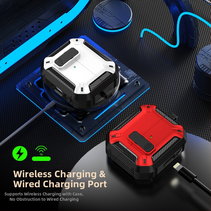 Ochranný kryt pre Samsung Galaxy Buds3/Buds3 Pro – PC/TPU materiál, viacfunkčný dizajn, mäkký a tvrdý kryt, povrch nasprejovaný, prispôsobiteľný