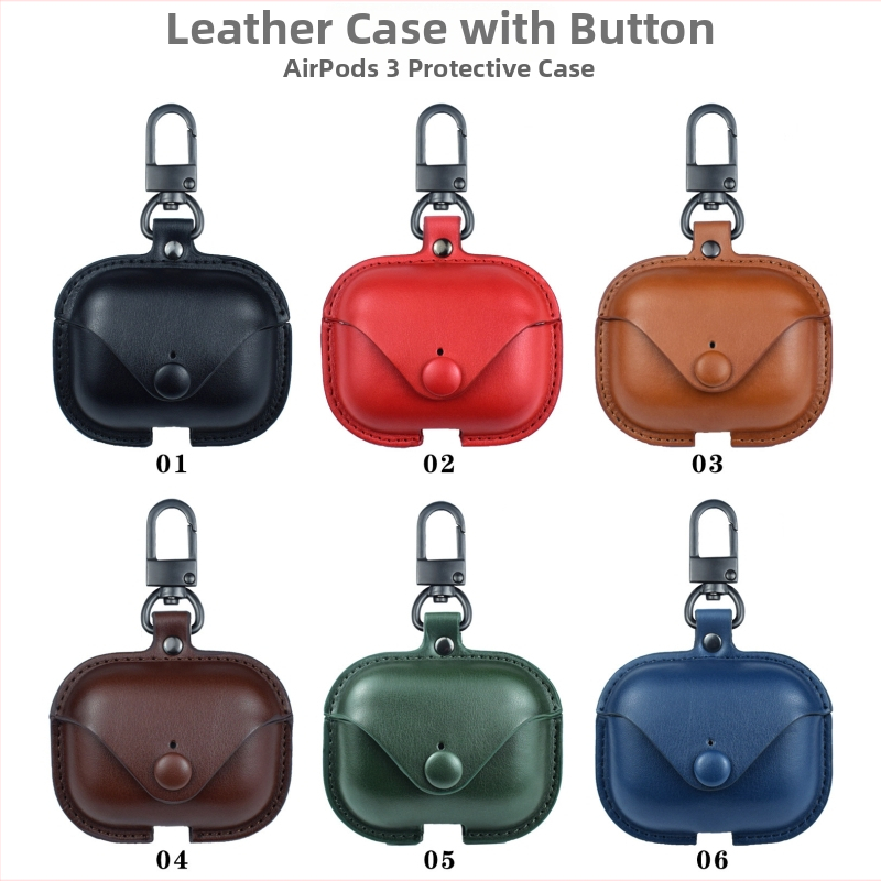 Apple AirPods Bluetooth fejhallgatóhoz készült bőr tok – kézzel készített, Apple-kompatibilis, testre szabható