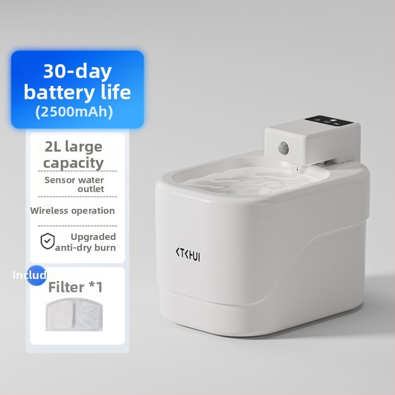 Диспенсър за вода за котки, разглобяем, тегло 1600 г, без поддръжка на приложение