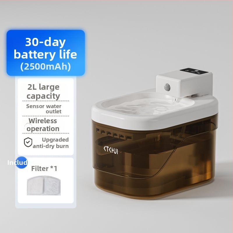 Диспенсър за вода за котки, разглобяем, тегло 1600 г, без поддръжка на приложение