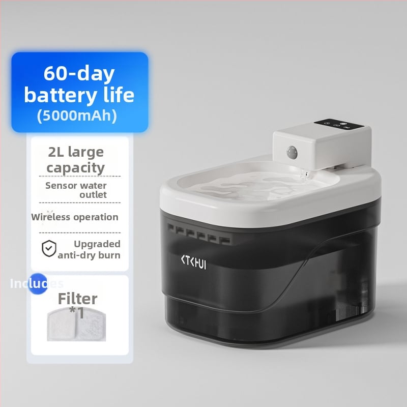 Диспенсър за вода за котки, разглобяем, тегло 1600 г, без поддръжка на приложение