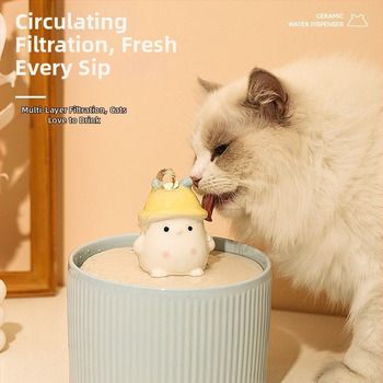 Автоматичен водопитник за домашни любимци с циркулационна система, безшумен, отстраним дизайн, подходящ за кучета и котки - 1,2 кг