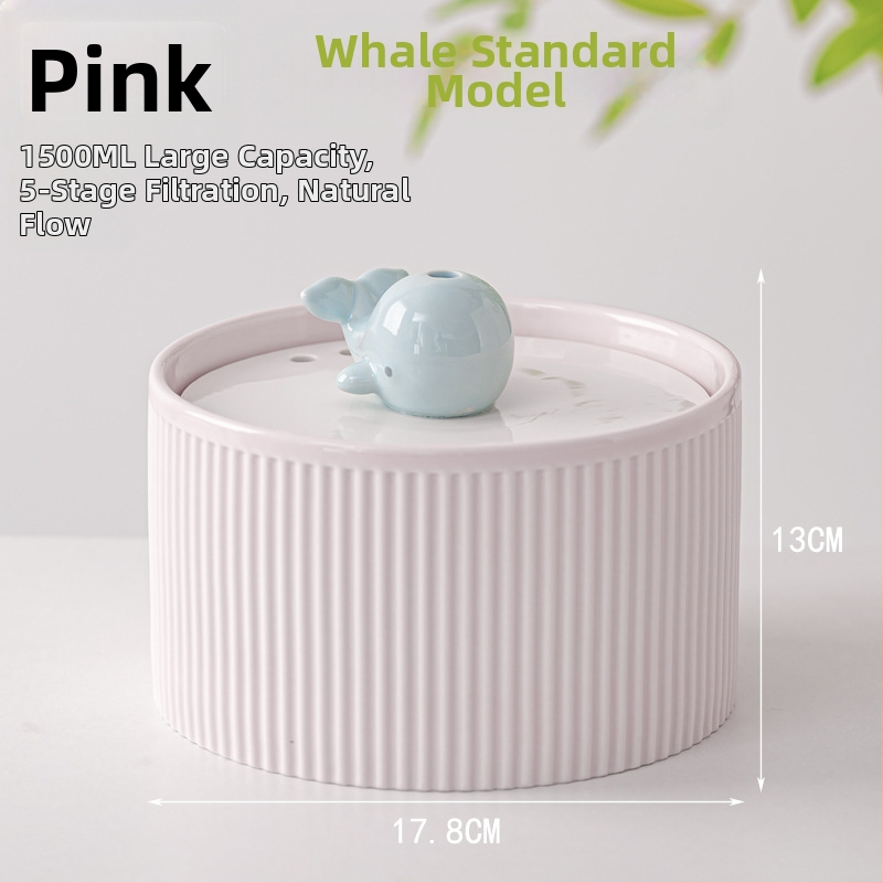 Автоматичен водопитник за домашни любимци с циркулационна система, безшумен, отстраним дизайн, подходящ за кучета и котки - 1,2 кг