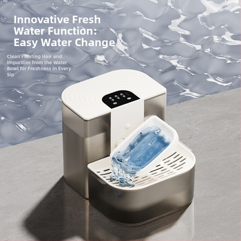 Диспенсър за вода за домашни любимци с автоматично циркулиране, разделяне на замърсявания и нагряване при постоянна температура, дистанционно управление за смяна на водата и интелигентно подаване на вода; модел YSJ-1