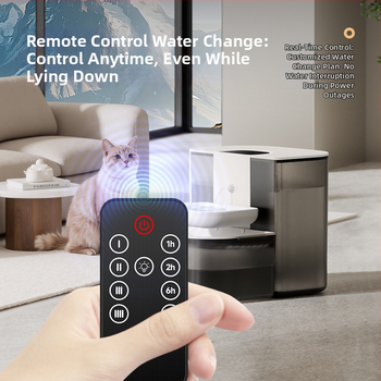 Диспенсър за вода за домашни любимци с автоматично циркулиране, разделяне на замърсявания и нагряване при постоянна температура, дистанционно управление за смяна на водата и интелигентно подаване на вода; модел YSJ-1
