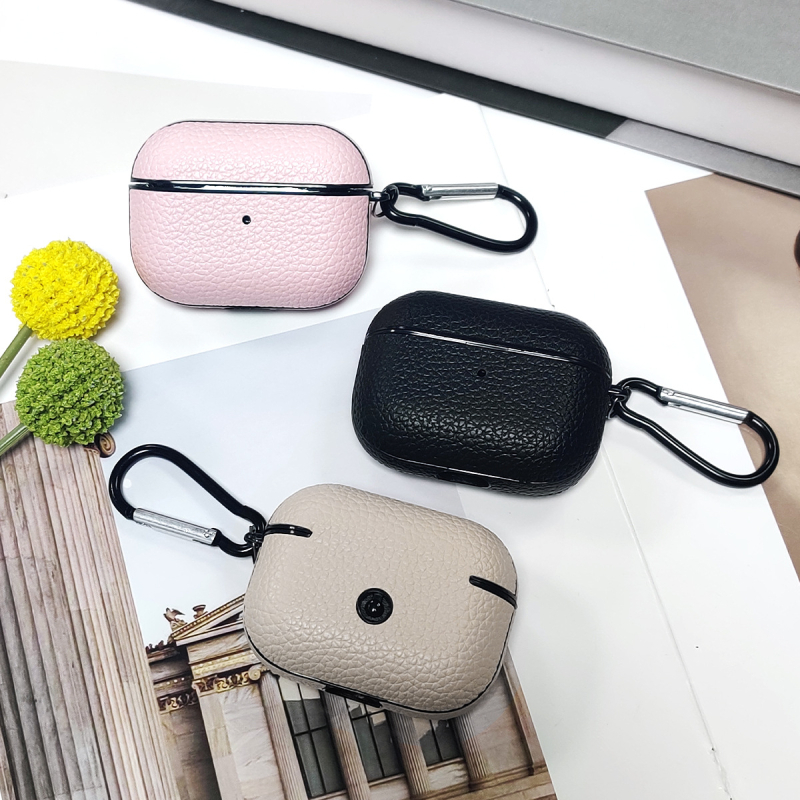 AirPods zaštitna futrola od umjetne kože s teksturom liči, prijenosna, univerzalna, ručna izrada, šifra proizvoda 2025B, mogućnost prilagodbe