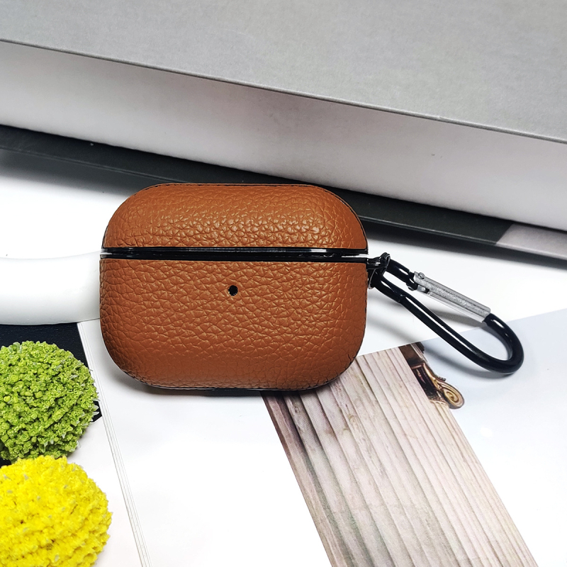 AirPods zaštitna futrola od umjetne kože s teksturom liči, prijenosna, univerzalna, ručna izrada, šifra proizvoda 2025B, mogućnost prilagodbe