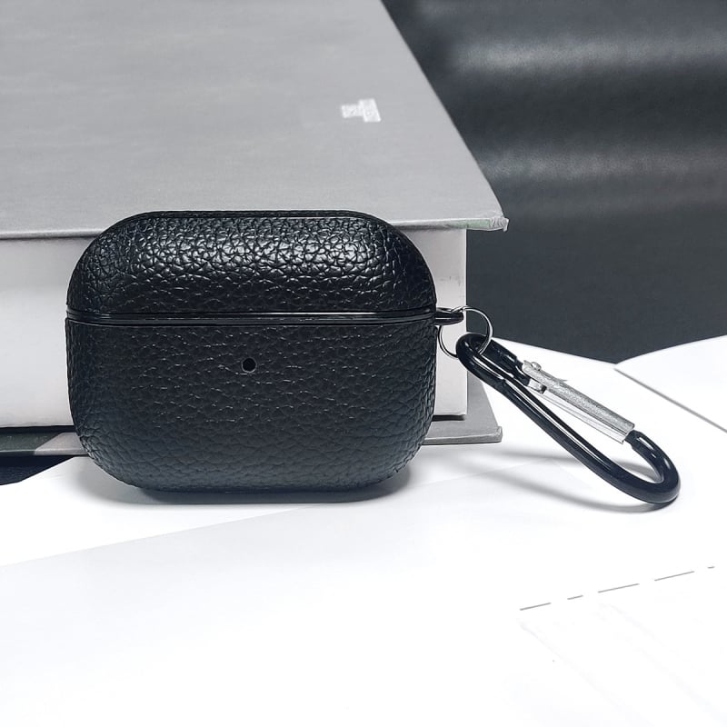 AirPods zaštitna futrola od umjetne kože s teksturom liči, prijenosna, univerzalna, ručna izrada, šifra proizvoda 2025B, mogućnost prilagodbe
