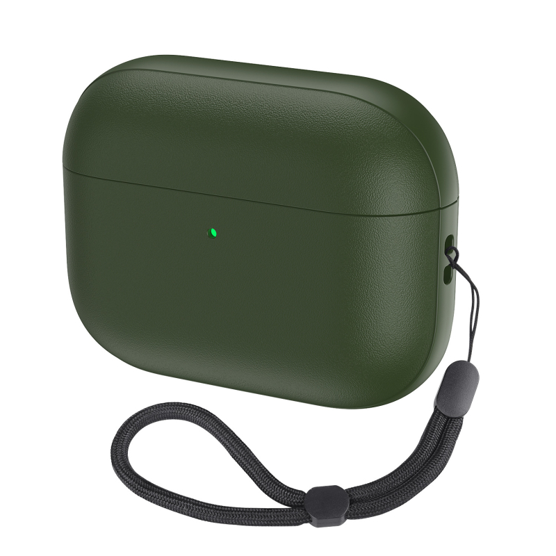 AirPods TPU kućište s kožnom teksturom – mekano kućište, univerzalno, injekcijsko oblikovanje, prilagodljivo, otpornost na pad, otpornost na gubitak