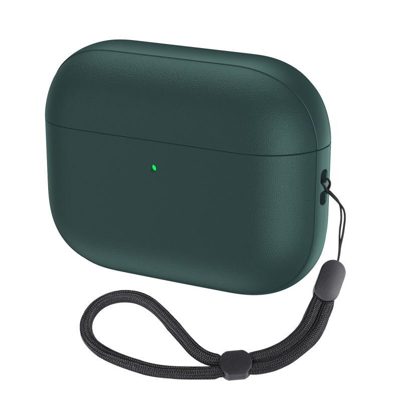 AirPods TPU kućište s kožnom teksturom – mekano kućište, univerzalno, injekcijsko oblikovanje, prilagodljivo, otpornost na pad, otpornost na gubitak