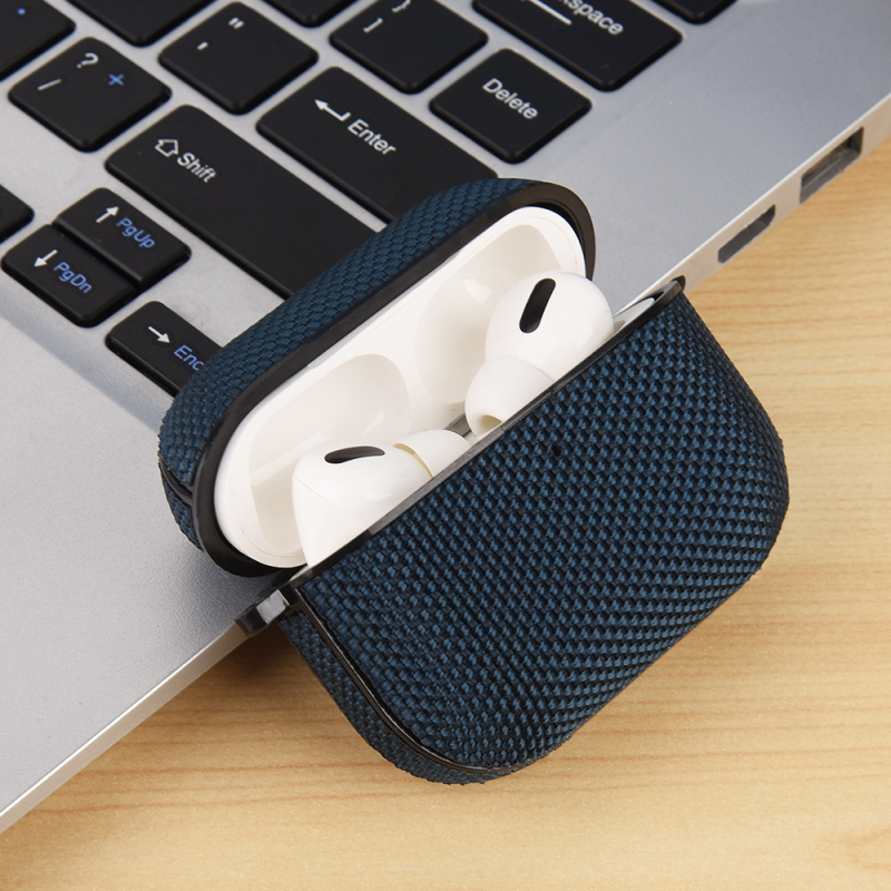 Carcasă de protecție AirPods Pro 3, Piele artificială, Relief gravat, Universală, Compatibilă cu Apple