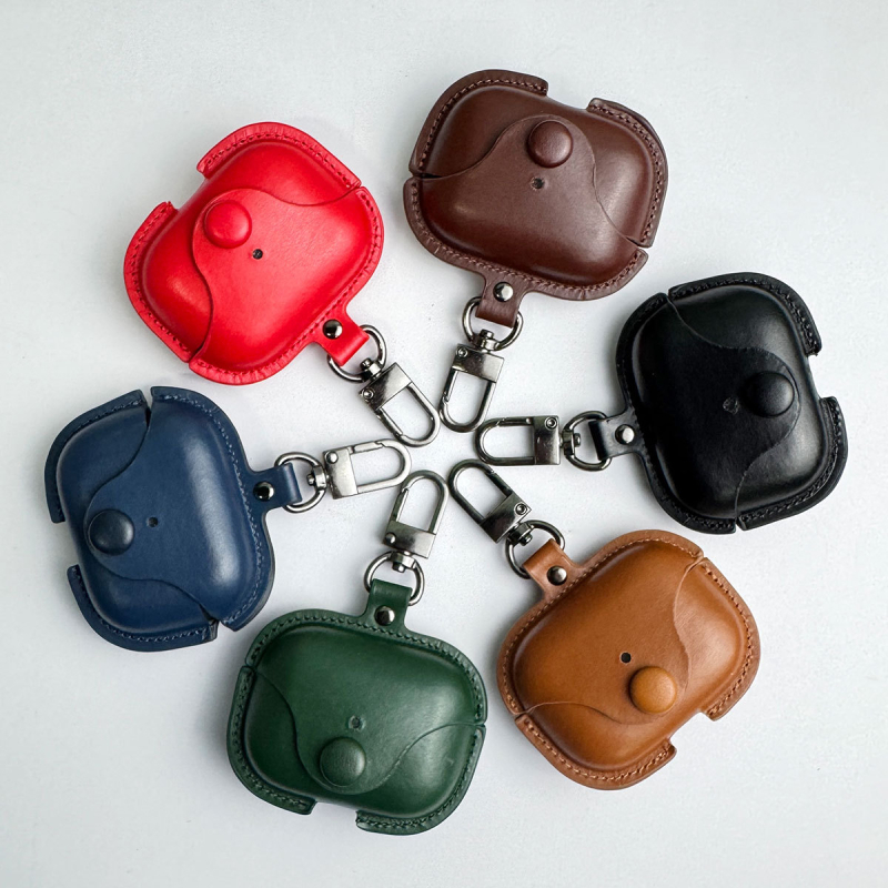 Carcasă AirPods pentru Apple AirPods 2/3/4 și Pro 3 – piele PU, stil piele, imprint, codul produsului E007