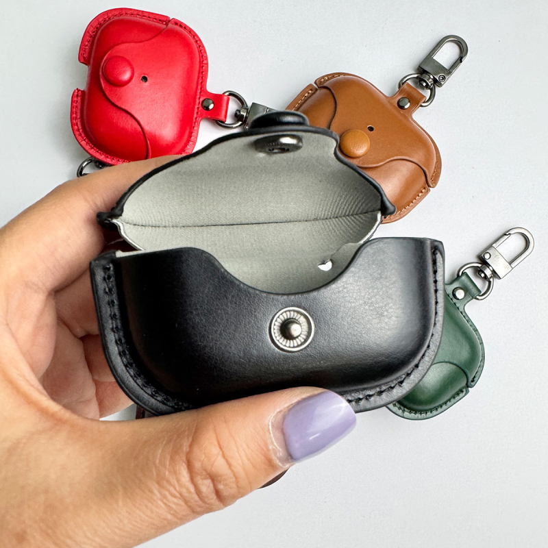 Carcasă AirPods pentru Apple AirPods 2/3/4 și Pro 3 – piele PU, stil piele, imprint, codul produsului E007