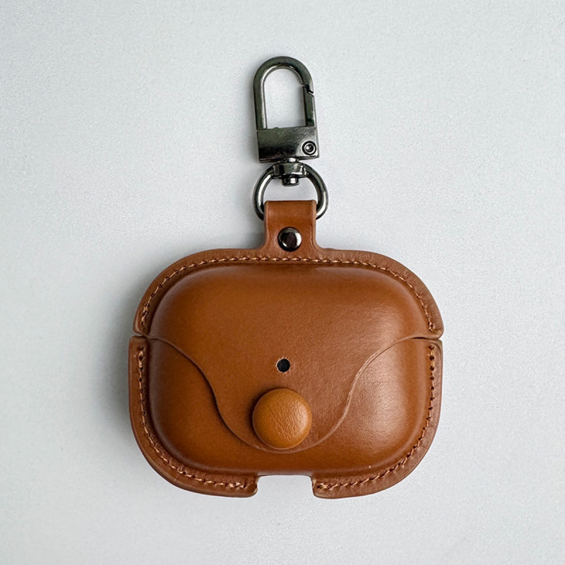 Carcasă AirPods pentru Apple AirPods 2/3/4 și Pro 3 – piele PU, stil piele, imprint, codul produsului E007