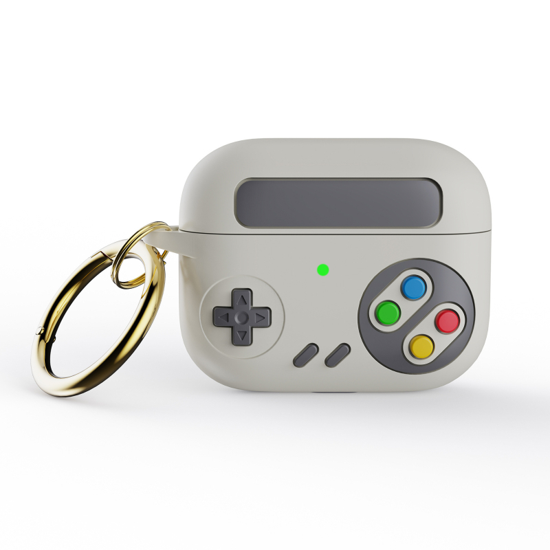 Silikónové puzdro pre AirPods, dizajn retro hernej konzoly, mäkké puzdro, úplné krytie, kreslený štýl, vstrekovacie formovanie