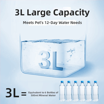 BEILE BL-025 Воден диспенсър за домашни любимци с функция за хранене, отделяем, подходящ за котки и кучета, 600 g