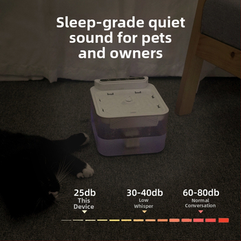 BEILE BL-025 Воден диспенсър за домашни любимци с функция за хранене, отделяем, подходящ за котки и кучета, 600 g