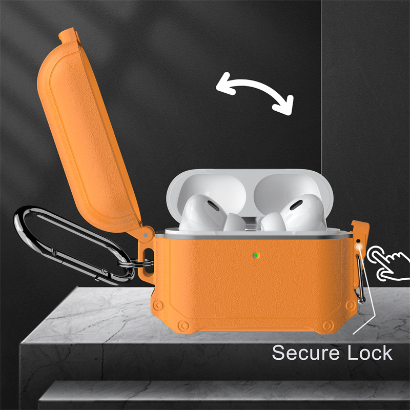 Vodootporan zaštitni kućište s oprugastim poklopcem za AirPods 4. generacije; kompatibilno s AirPods Pro 2 (2. i 3. generacija), Apple Bluetooth slušalice, otporno na padove