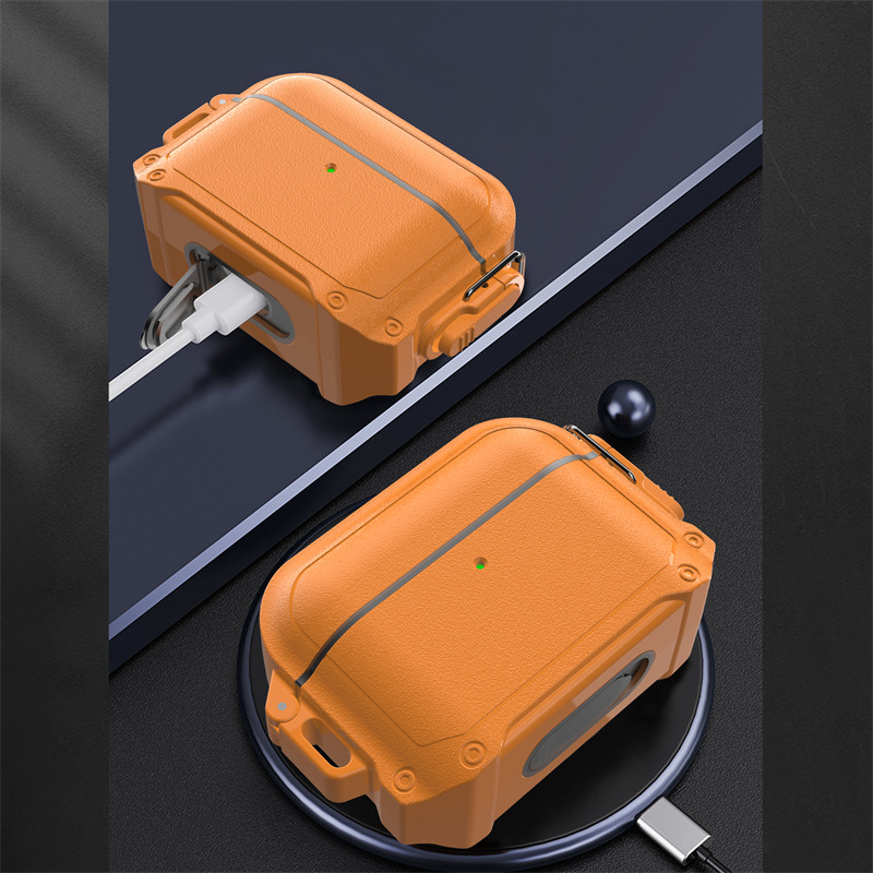 Vodootporan zaštitni kućište s oprugastim poklopcem za AirPods 4. generacije; kompatibilno s AirPods Pro 2 (2. i 3. generacija), Apple Bluetooth slušalice, otporno na padove