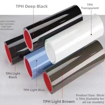 Folie pentru faruri și semnalizare auto — folie de schimbare a culorii, folie TPU transparentă de protecție, Clen (material TPH)