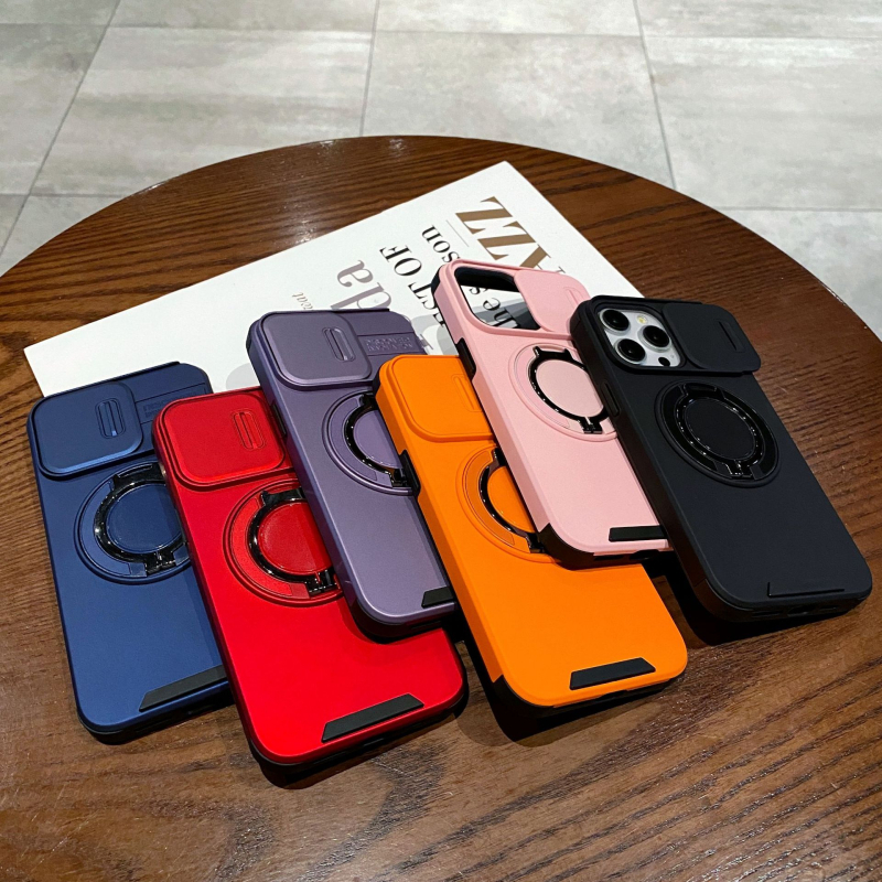Rotirajuća magnetska futrola za iPhone 11–14 seriju (Pro/Pro Max) — TPU+PC, otporna na udarce, hlađenje, otporna na otiske prstiju
