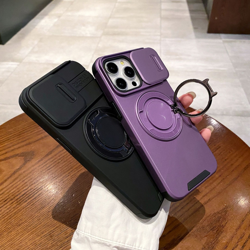 Rotirajuća magnetska futrola za iPhone 11–14 seriju (Pro/Pro Max) — TPU+PC, otporna na udarce, hlađenje, otporna na otiske prstiju