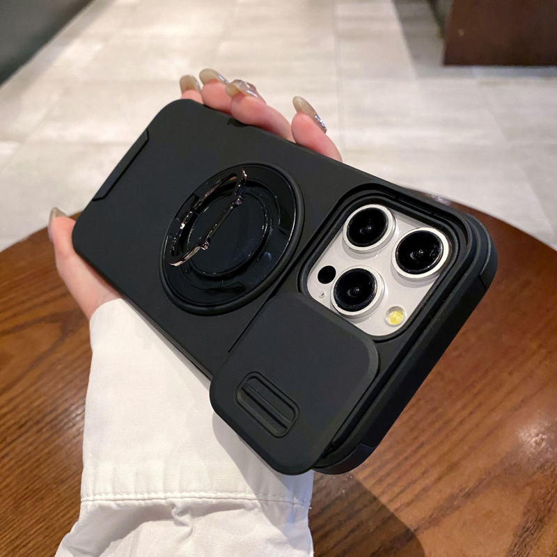 Rotirajuća magnetska futrola za iPhone 11–14 seriju (Pro/Pro Max) — TPU+PC, otporna na udarce, hlađenje, otporna na otiske prstiju