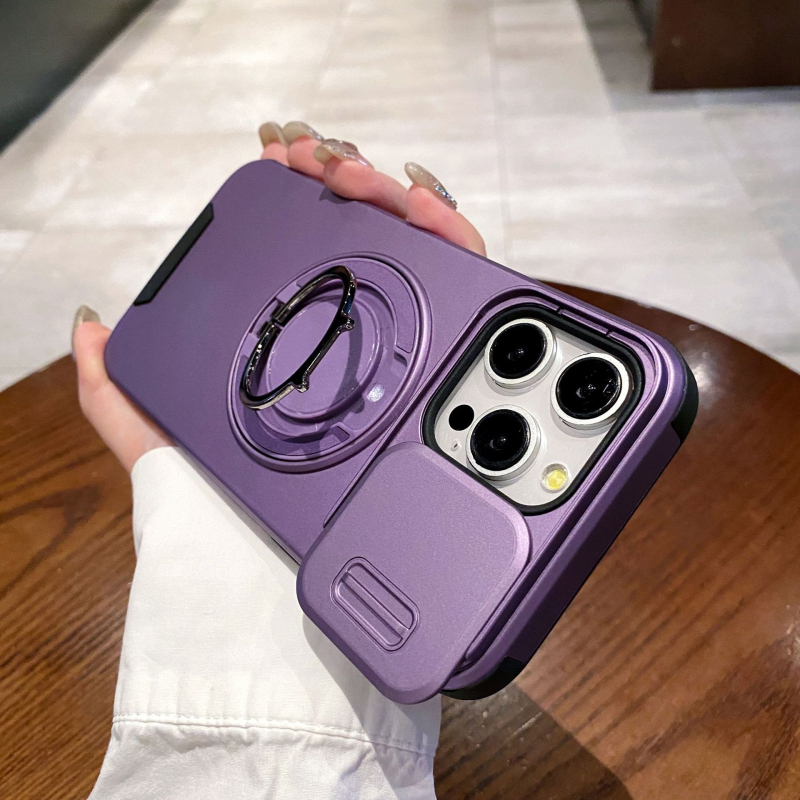 Rotirajuća magnetska futrola za iPhone 11–14 seriju (Pro/Pro Max) — TPU+PC, otporna na udarce, hlađenje, otporna na otiske prstiju