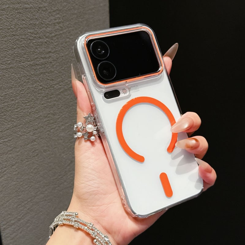 Akrila aizsarg vāciņš Xiaomi 17 Pro Max - magnētiska piesaistīšana, kritiena aizsardzība, minimālisks stils, karstās preses apdare