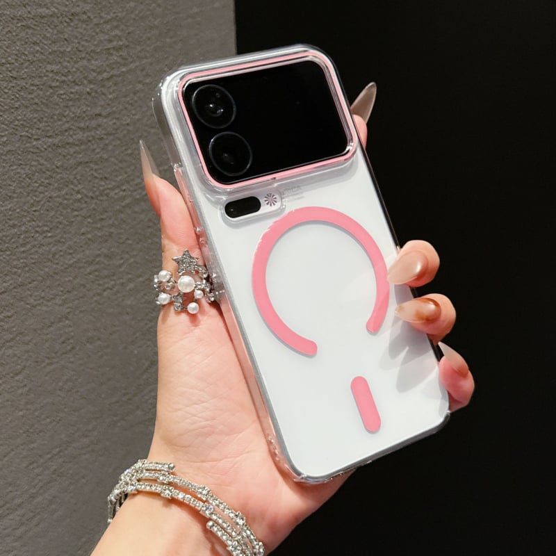 Akrila aizsarg vāciņš Xiaomi 17 Pro Max - magnētiska piesaistīšana, kritiena aizsardzība, minimālisks stils, karstās preses apdare