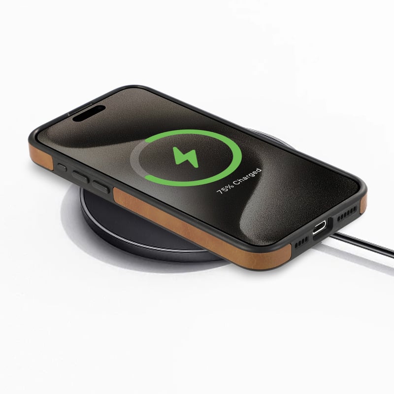 Husă MagSafe din piele PU pentru iPhone — realizată manual, prindere magnetică, anti-cadere, stil Two-in-One inspirat din Nordic și Japonez-Coreean