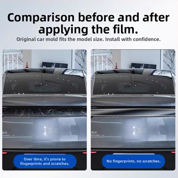 Film TPU pentru faruri și semnalizatoare Tesla Model Y, finisaj fumuriu
