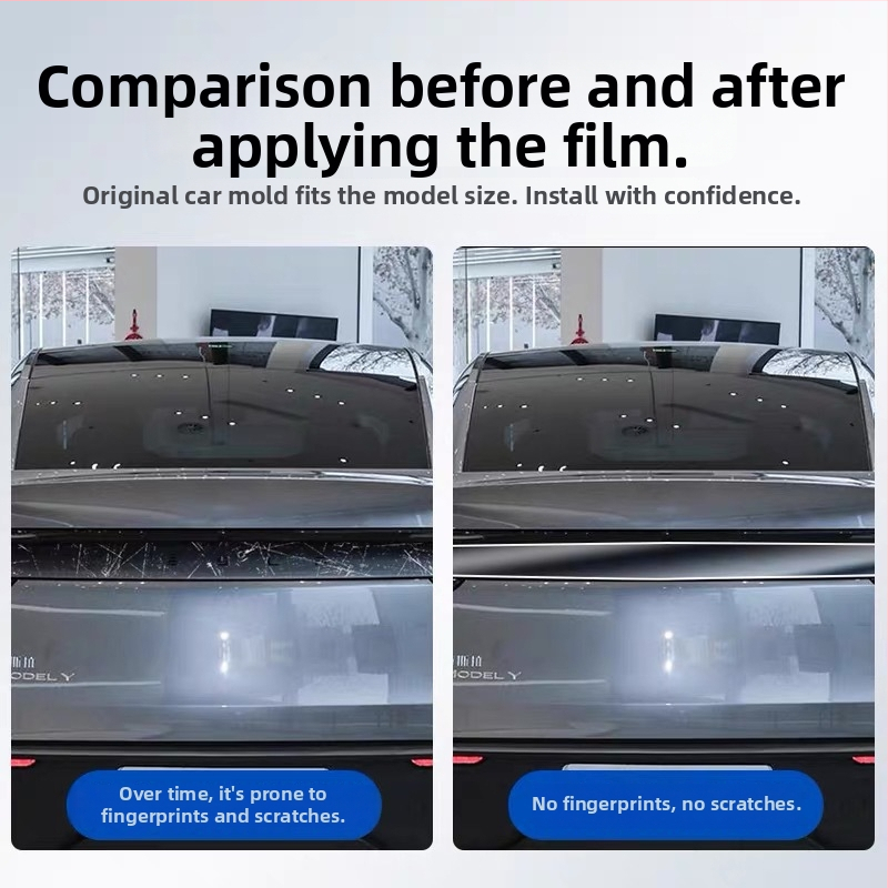 Film TPU pentru faruri și semnalizatoare Tesla Model Y, finisaj fumuriu