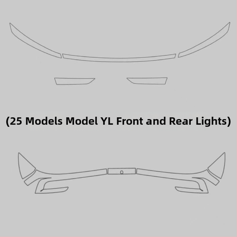 Film TPU pentru faruri și semnalizatoare Tesla Model Y, finisaj fumuriu