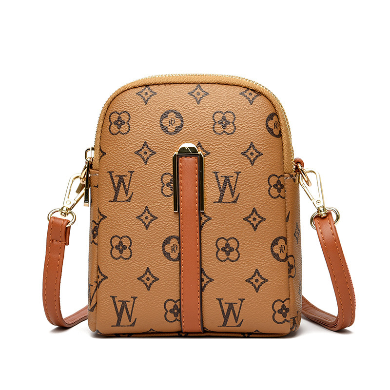 Crossbody kvadratna torba za žene - europsko-američki retro casual stil, PU materijal, zatvaranje na zip, unutarnji džepovi sa zipom i džep za telefon