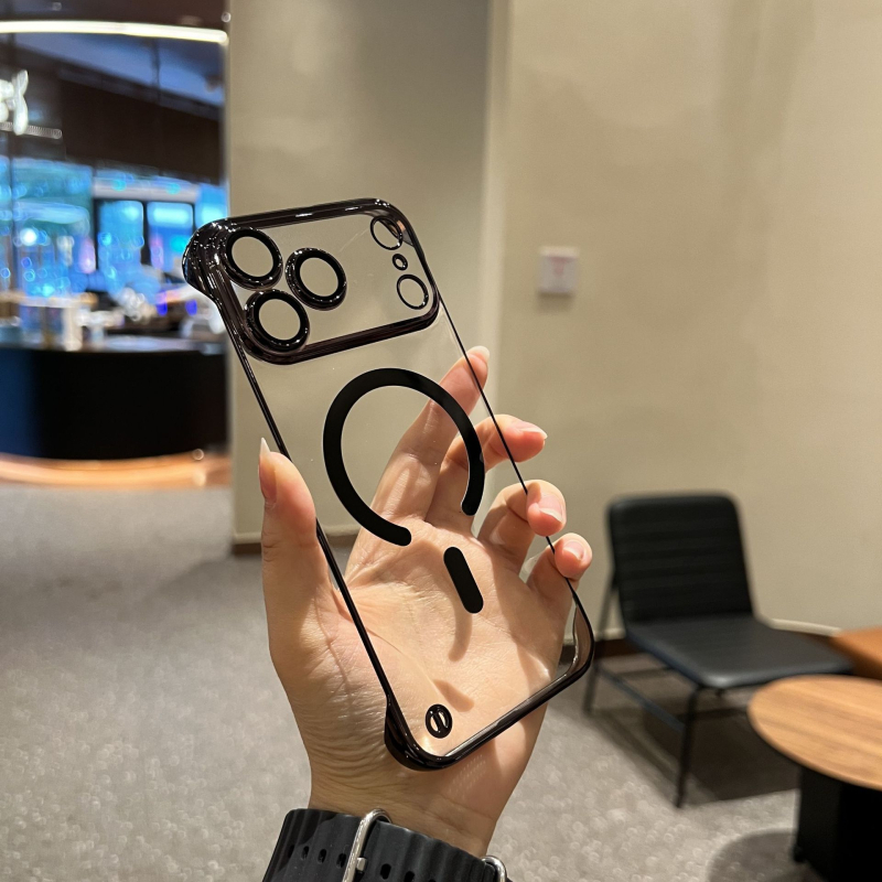 Kompatibilno s iPhone 17 Pro Max; bezokvirni PC tvrdi kućište s elektroplatiniranim premazom i magnetskom zaštitom