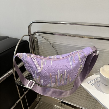 Ženska crossbody torbica u Dumpling stilu, najlon, zatvaranje na zip, poliester podstava, s jednim remenom
