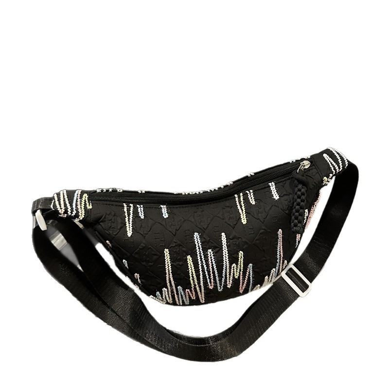 Ženska crossbody torbica u Dumpling stilu, najlon, zatvaranje na zip, poliester podstava, s jednim remenom