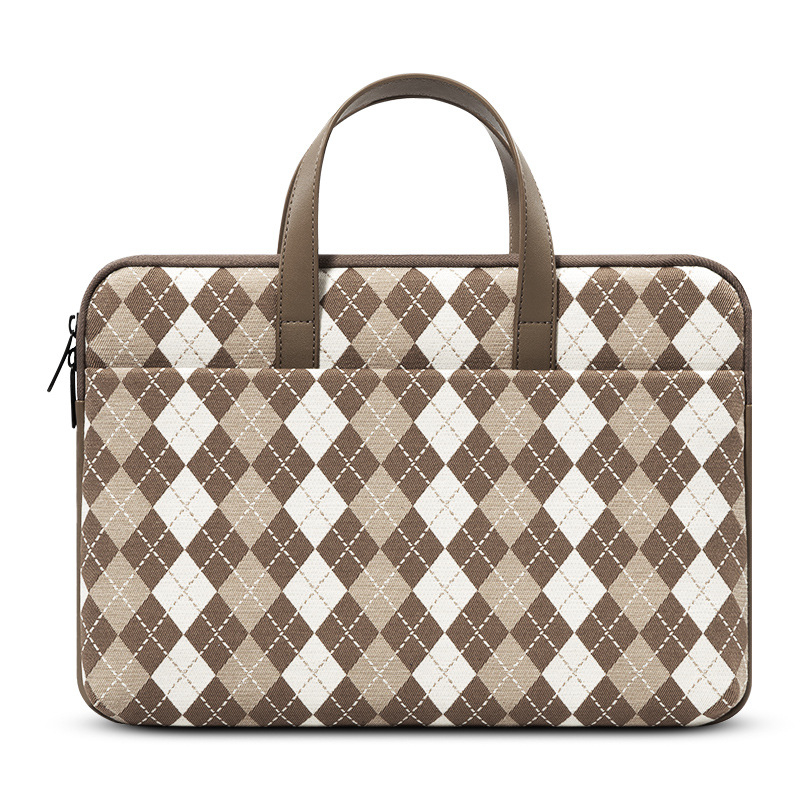 BRINCH Plaid лаптоп вътрешна чанта с полиестерна подплата – износоустойчива, ударопоглъщаща, намаляваща натоварването
