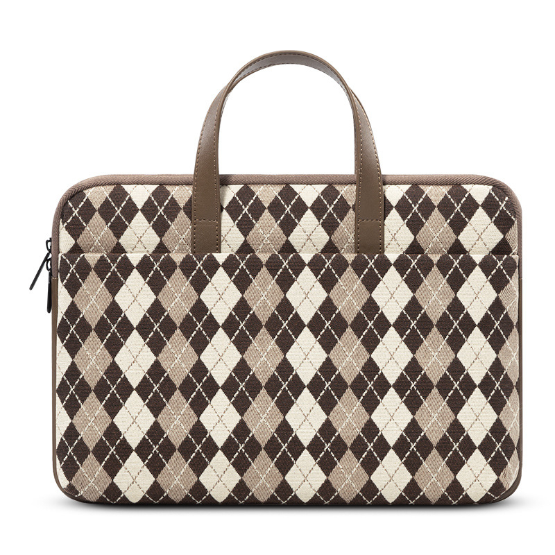 BRINCH Plaid лаптоп вътрешна чанта с полиестерна подплата – износоустойчива, ударопоглъщаща, намаляваща натоварването