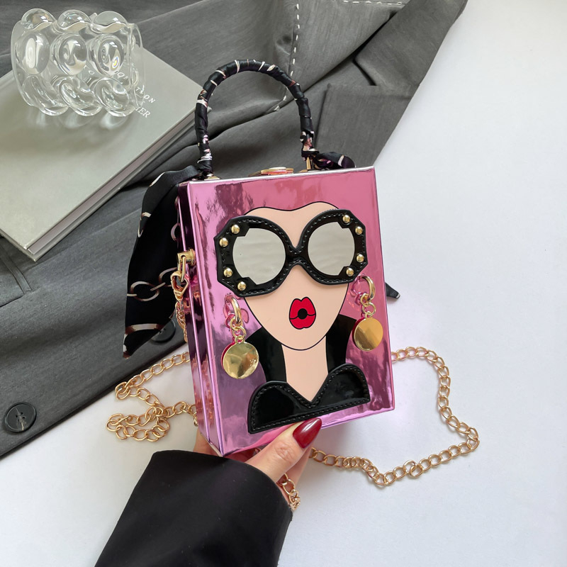 Box torba – PU koža, Box stil, vertikalni kvadratni oblik, zaključavanje, unutarnja džep za telefon